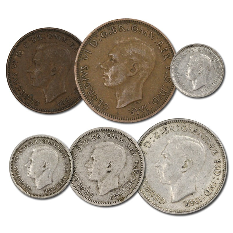 Australia 1942 Pre-Decimal 6 Coin Set