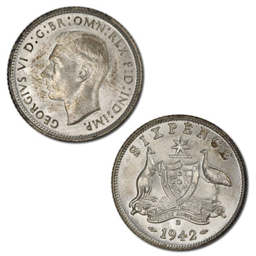 Australia 1942 S Sixpence