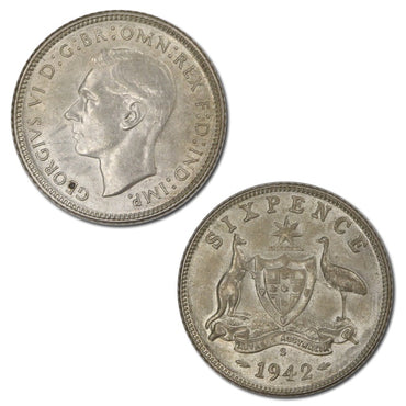 Australia 1942 S Sixpence
