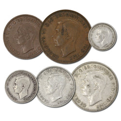Australia 1943 Pre-Decimal 6 Coin Set