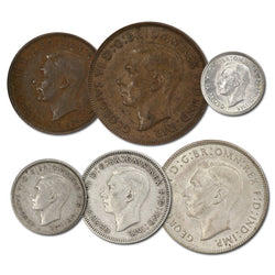 Australia 1944 Pre-Decimal 6 Coin Set