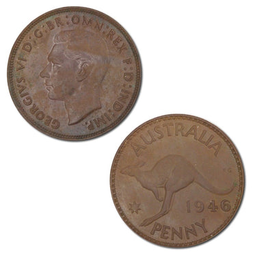 Australia 1946 Melbourne Penny - Key Date