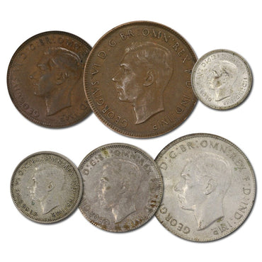 Australia 1948 Pre-Decimal 6 Coin Set