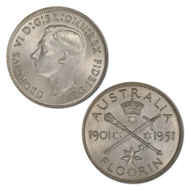 Australia 1951 Federation Jubilee Florin