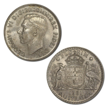 Australia 1951 Coat of Arms Florin