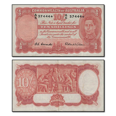 (1952) Ten Shillings Coombs/Wilson R.15s Star Replacement VF+