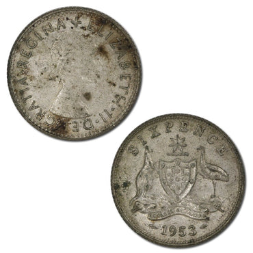 Australia 1953 Sixpence