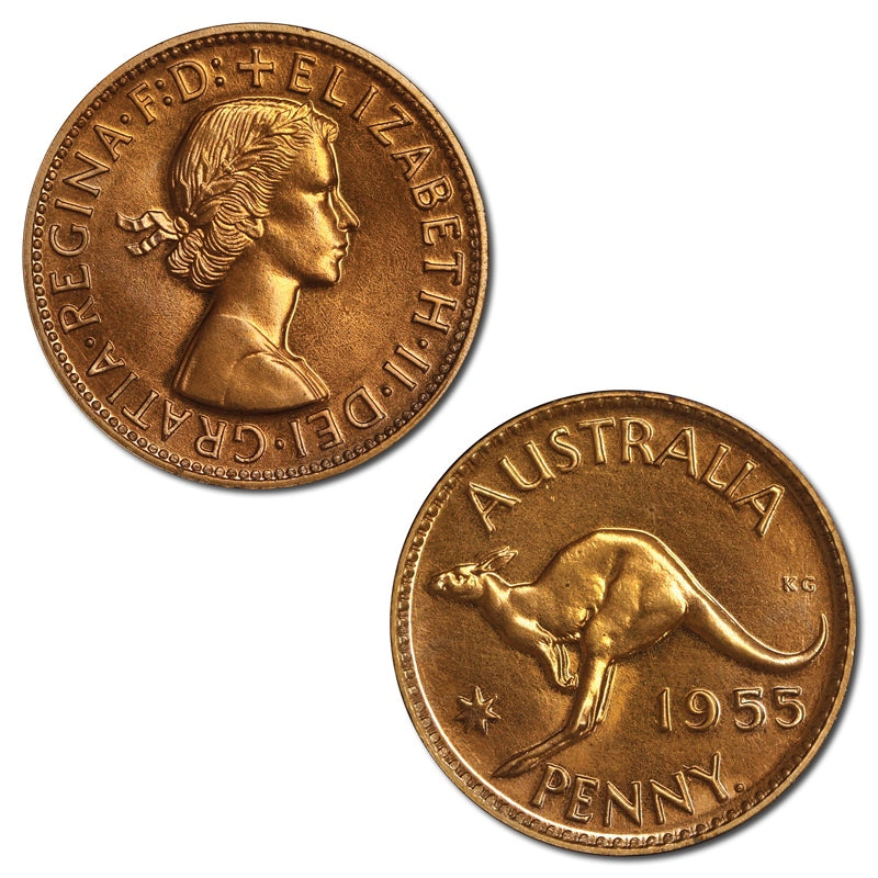 1950Y One Penny - Perth Mint - Australian Pre Decimal Coin - C1950 EF to hot AUNC