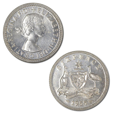 Australia 1955 Melbourne Mint Proof Sixpence
