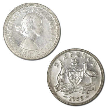 Australia 1955 Melbourne Mint Proof Sixpence