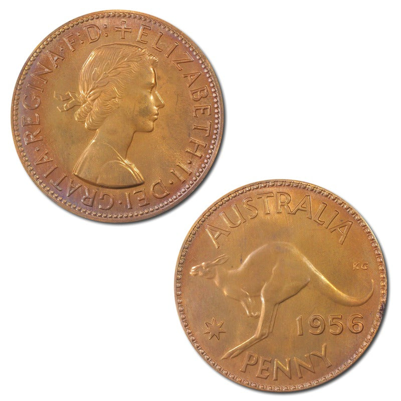 Australia 1956 Melbourne Mint Proof Penny