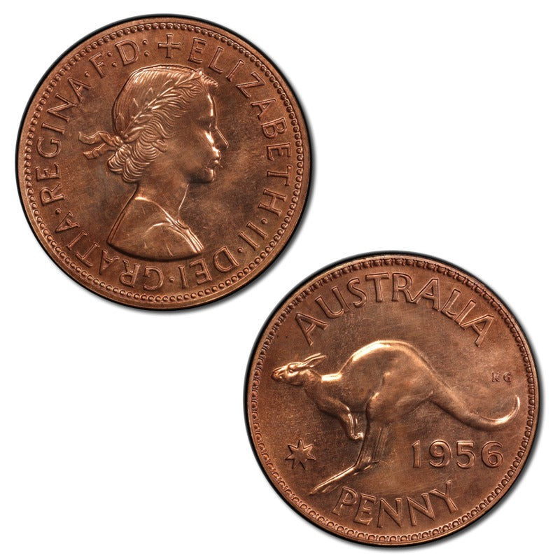 Australia 1956 Melbourne Mint Proof Penny