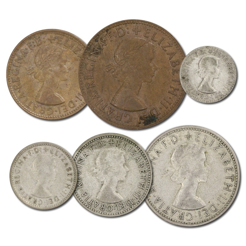 Australia 1956 Pre-Decimal 6 Coin Set