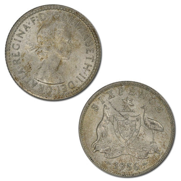 Australia 1956 Sixpence
