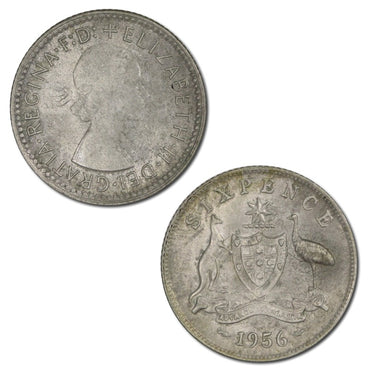 Australia 1956 Sixpence