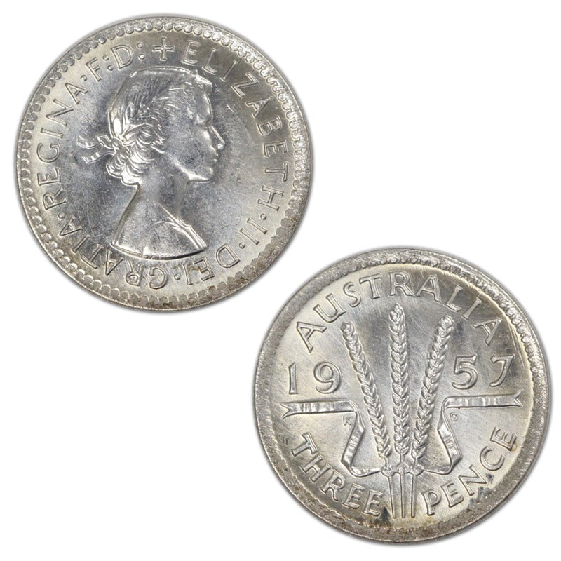 Australia 1957 Melbourne Mint Proof Threepence