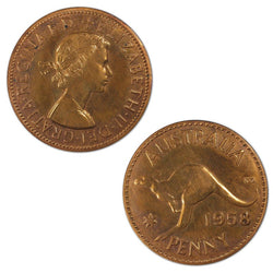 Australia 1958 Proof Penny