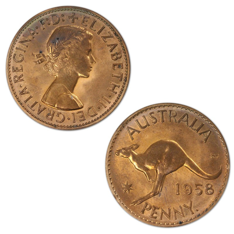 Australia 1958 Y. Proof Penny