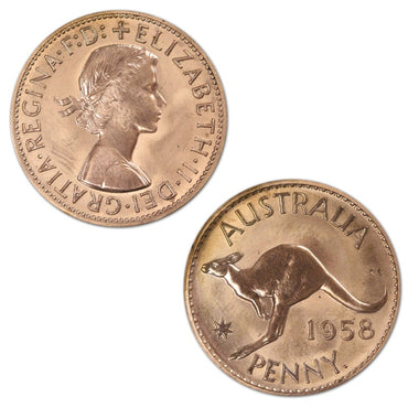 Australia 1958 Y. Proof Penny