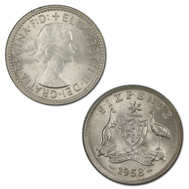 Australia 1958 Sixpence