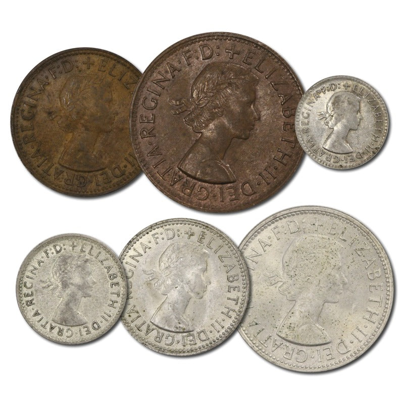 Australia 1959 Pre-Decimal 6 Coin Set