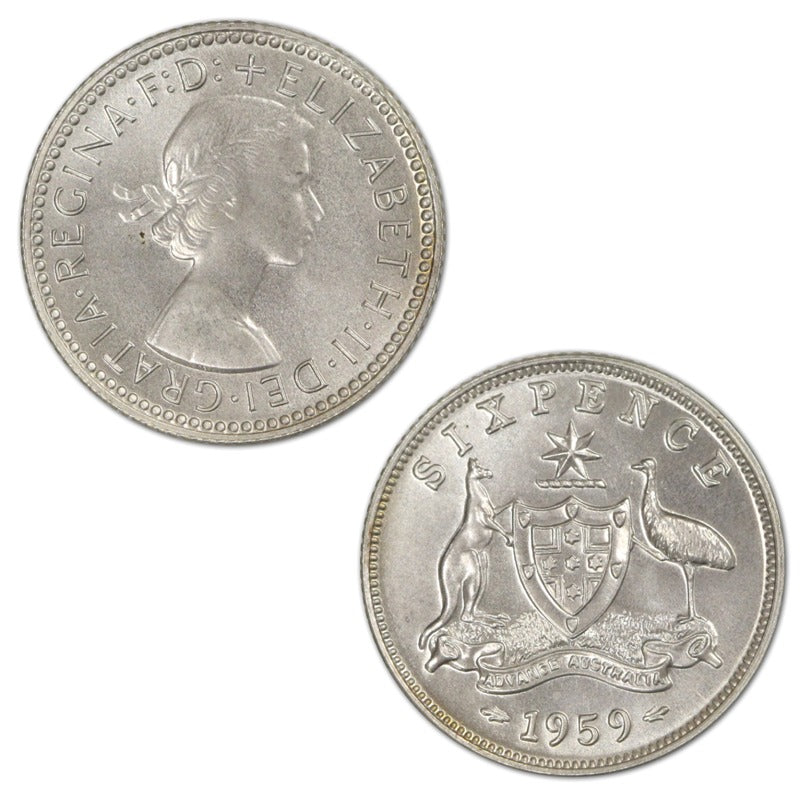 Australia 1959 Melbourne Mint Proof Sixpence