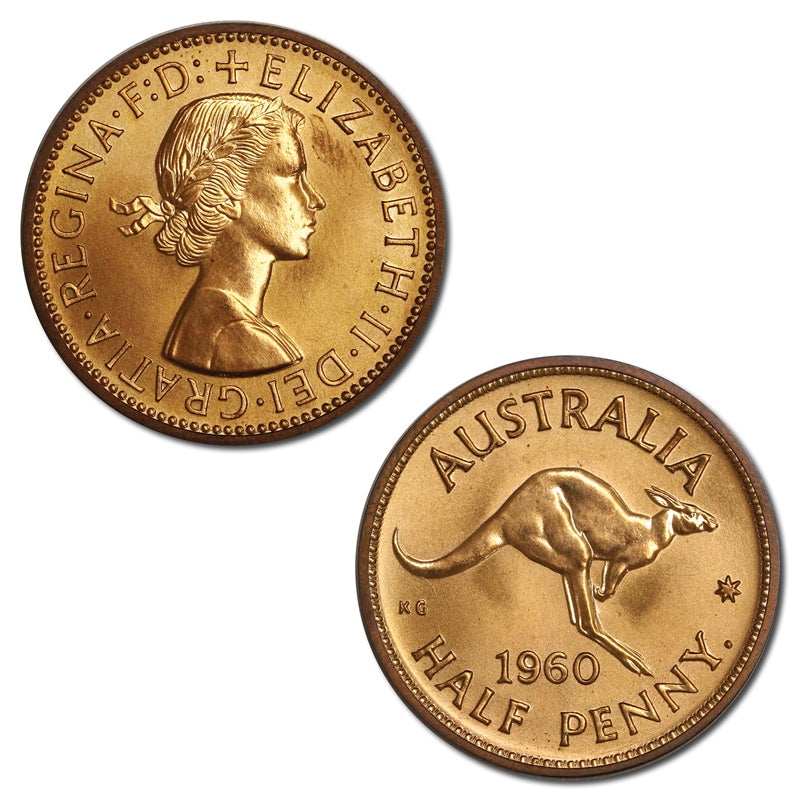 Australia 1960 Y. Perth Mint Proof Halfpenny