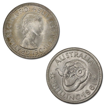 Australia 1961 Rams Head Shilling