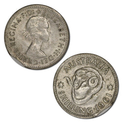 Australia 1961 Melbourne Shilling Errors