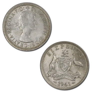 Australia 1961 Sixpence UNC