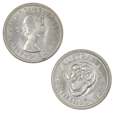 Australia 1962 Rams Head Shilling Proof