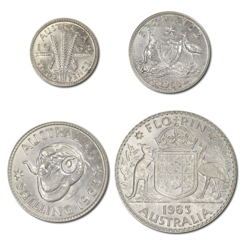 Australia 1963 Melbourne Mint 4 Coin Proof Set Cased