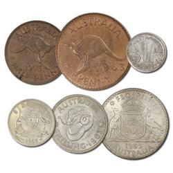 Australia 1963 Pre-Decimal 6 Coin Set