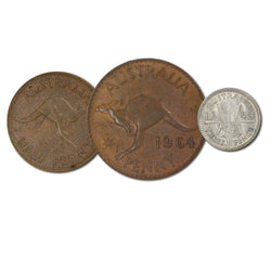 Australia 1964 Pre-Decimal 3 Coin Set