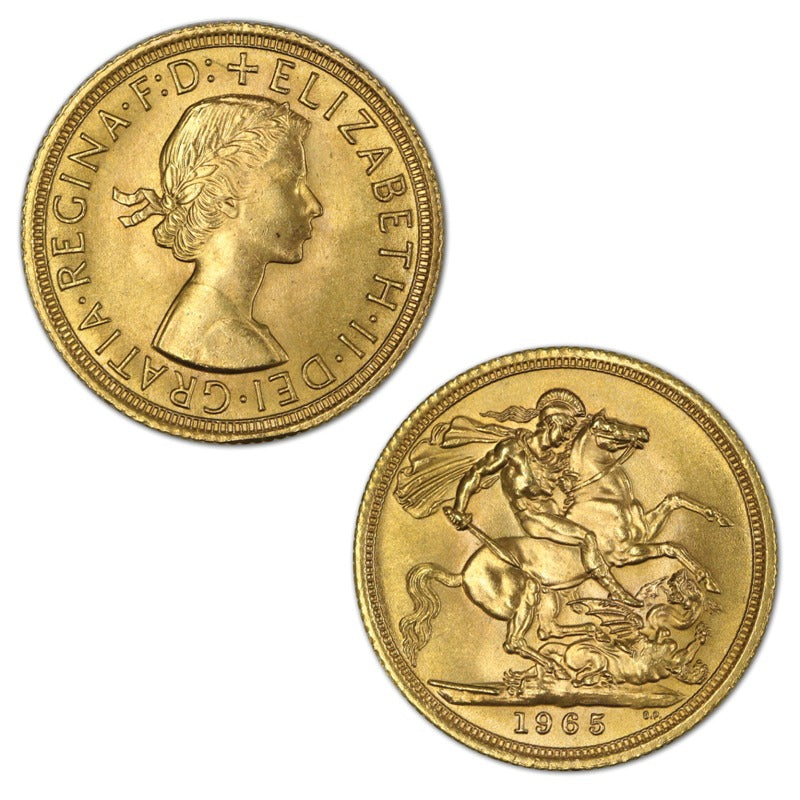 Great Britain 1965 Gold Sovereign Lustrous UNC