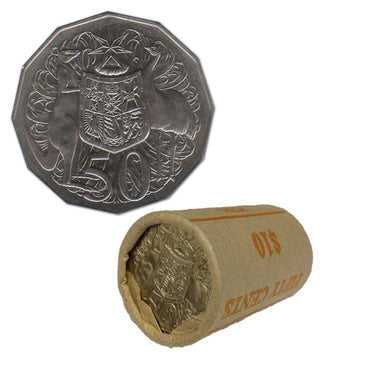 50c 1984 Coat Of Arms Royal Australian Mint Roll
