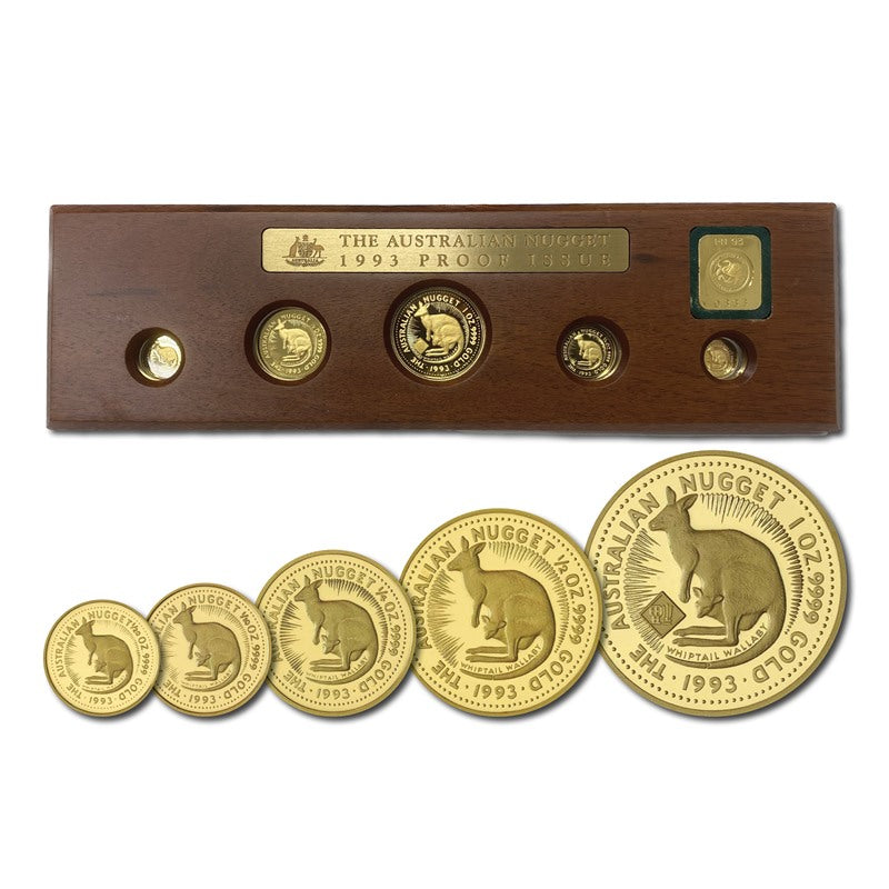 1993 Australian Nugget 5 Coin Gold Proof Set