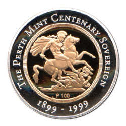 $100 1999 Perth Mint Centenary Sovereign