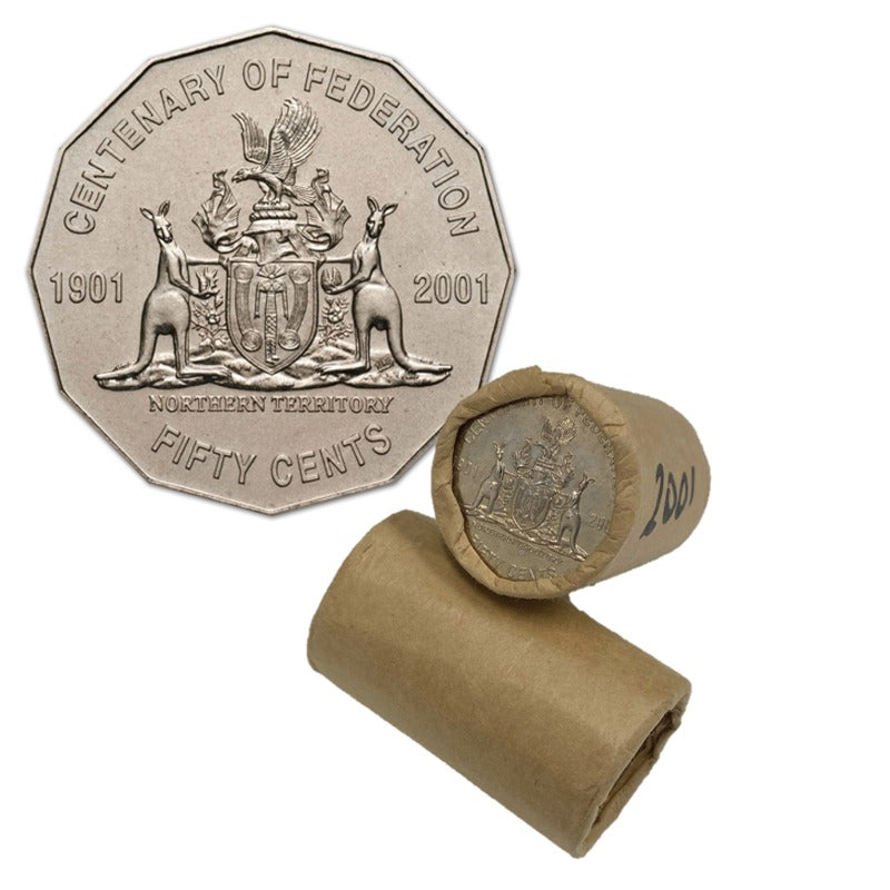 50c 2001 Centenary of Federation Security Roll Wynyard Coin