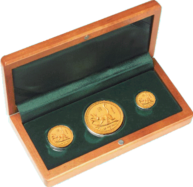 2004 Year of the Monkey 3 Coin Gold Proof Set