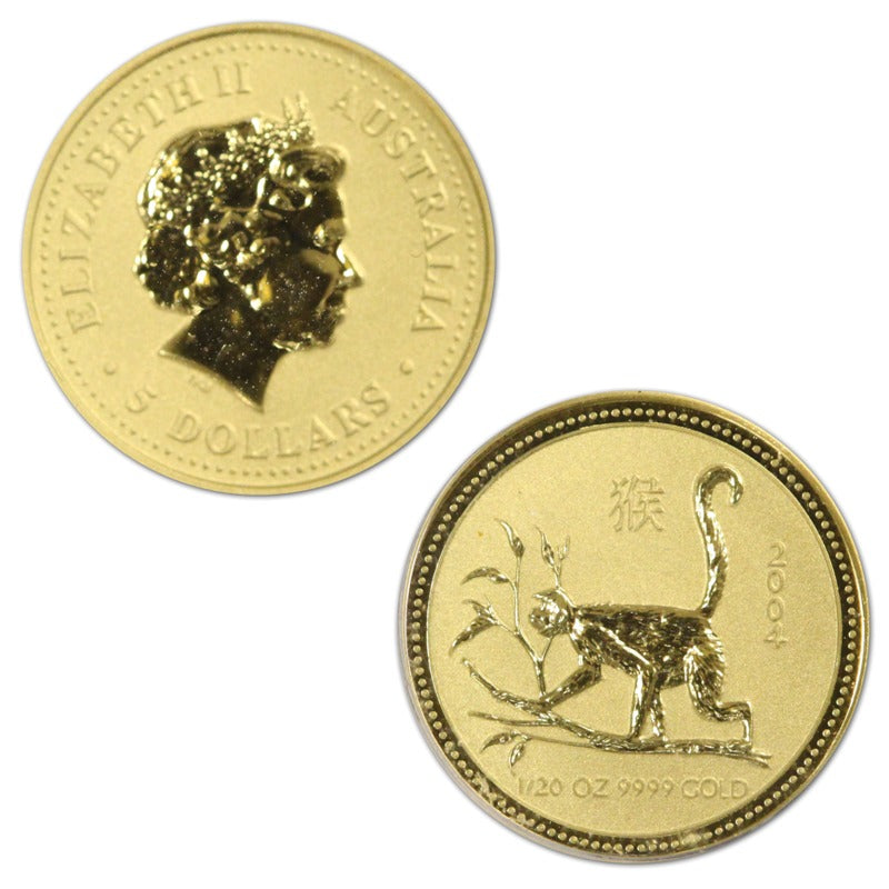 2004 Year of the Monkey 1/20oz Gold Coin