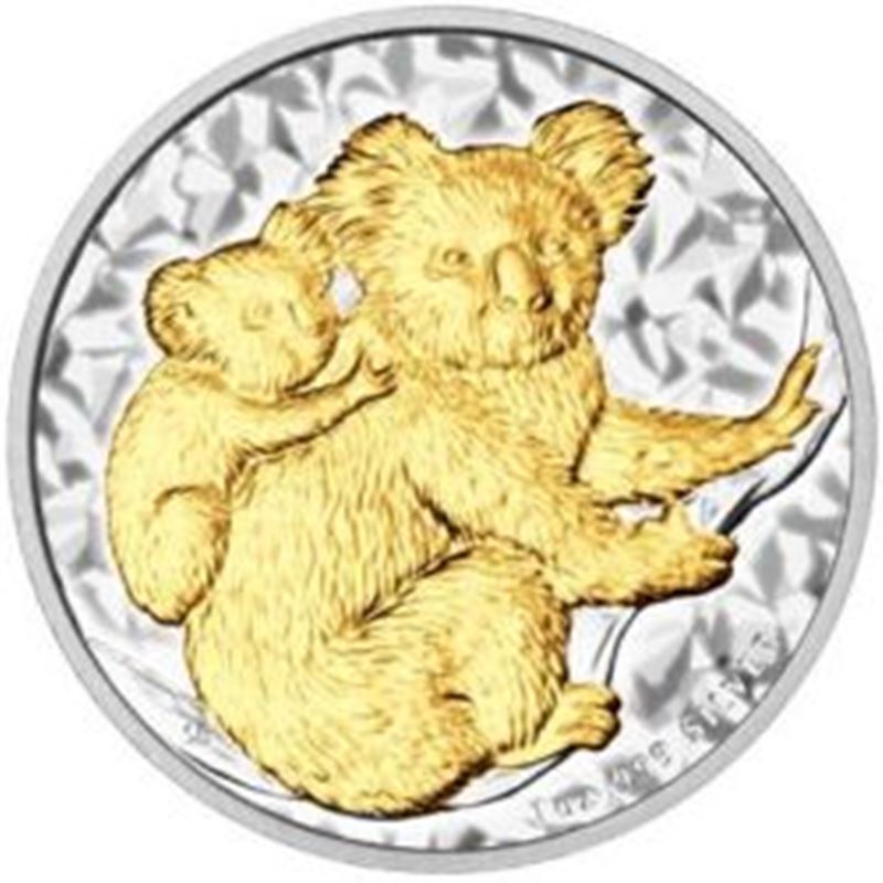 2008 Koala Gilded 1oz Silver