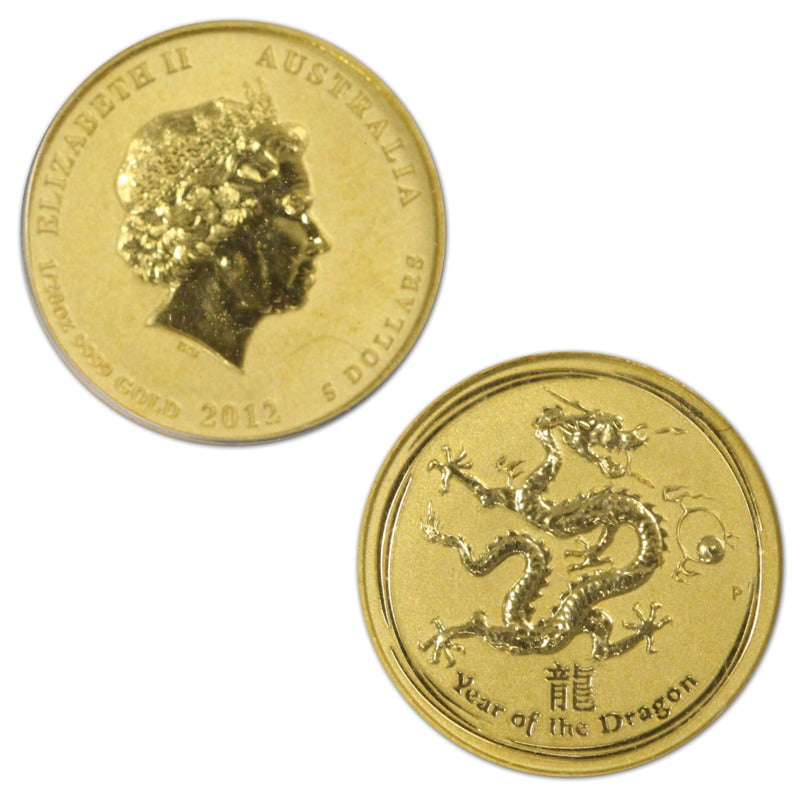 2012 Year of the Dragon 1/20oz Gold Coin