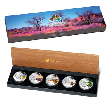 2013 Discover Australia 5 Coin 1oz Silver Proof Set