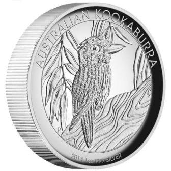 2014 Kookaburra $1 1oz High Relief Silver Proof