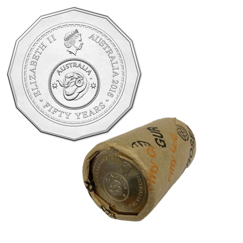 50c 2016 50th Anniversary Decimal Currency SECURITY ROLL