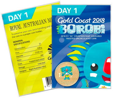 $1 2018 Borobi GC Counterstamp Day 1 to 11