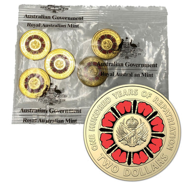 $2 2019 100 Years of Repatriation RAM Bag of 5 UNC Coins