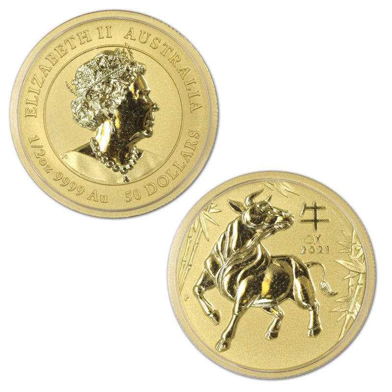 2021 Year of the Ox Gold UNC Coins