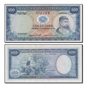 Portuguese Guinea 1971 100 Escudos P.45 CFU